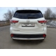 Защита заднего бампера овальная 75х42 мм ТСС для Toyota Highlander 2014-2016