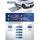 Пороги алюминиевые Rival Silver New для Ford Ecosport 2014-2018