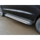 Пороги алюминиевые Slim Line Silver ТСС для Geely Emgrand X7 2018-2021